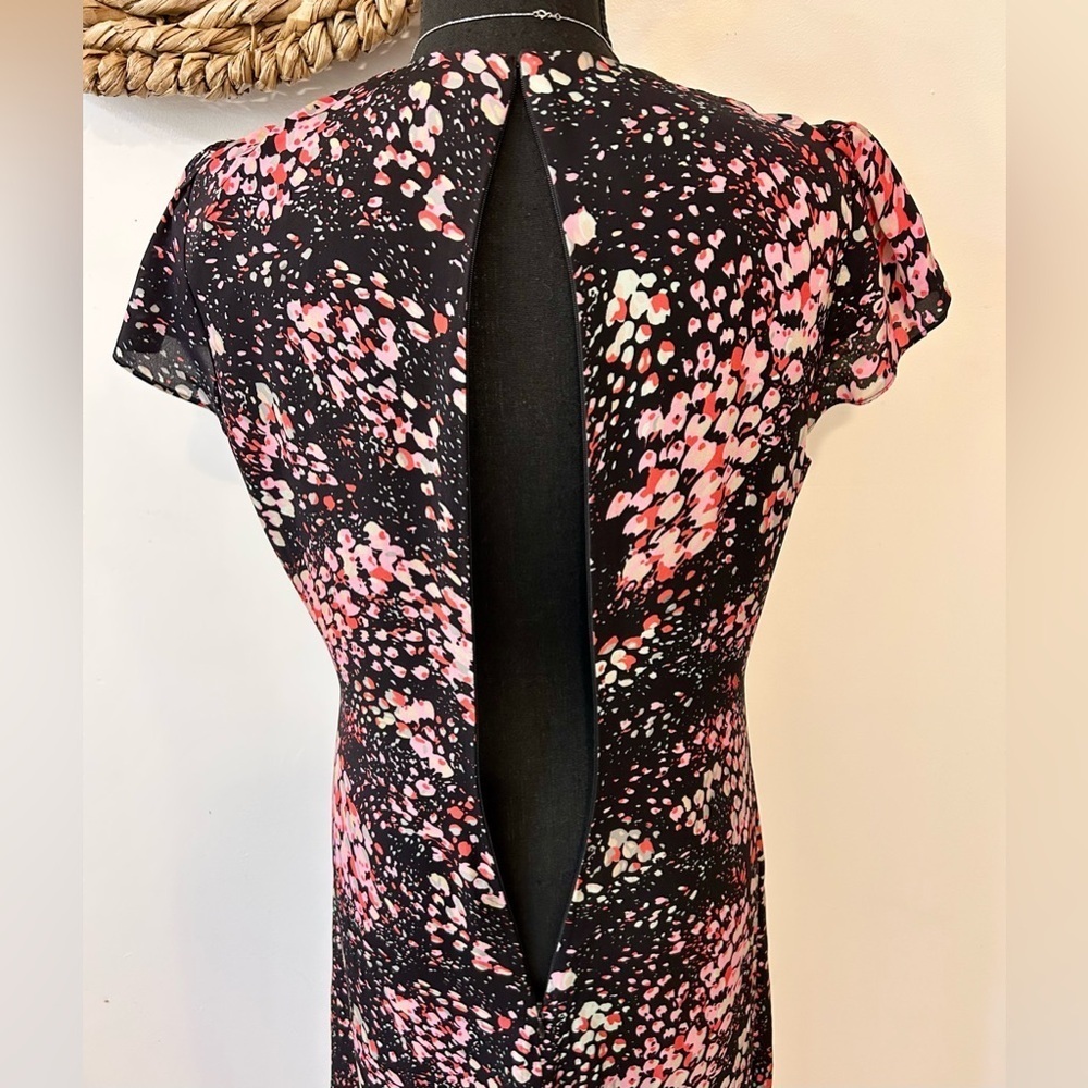 Reiss Amira Animal Print Fitted Midi Dress Size US 10/UK 14 - Picture 10 of 16